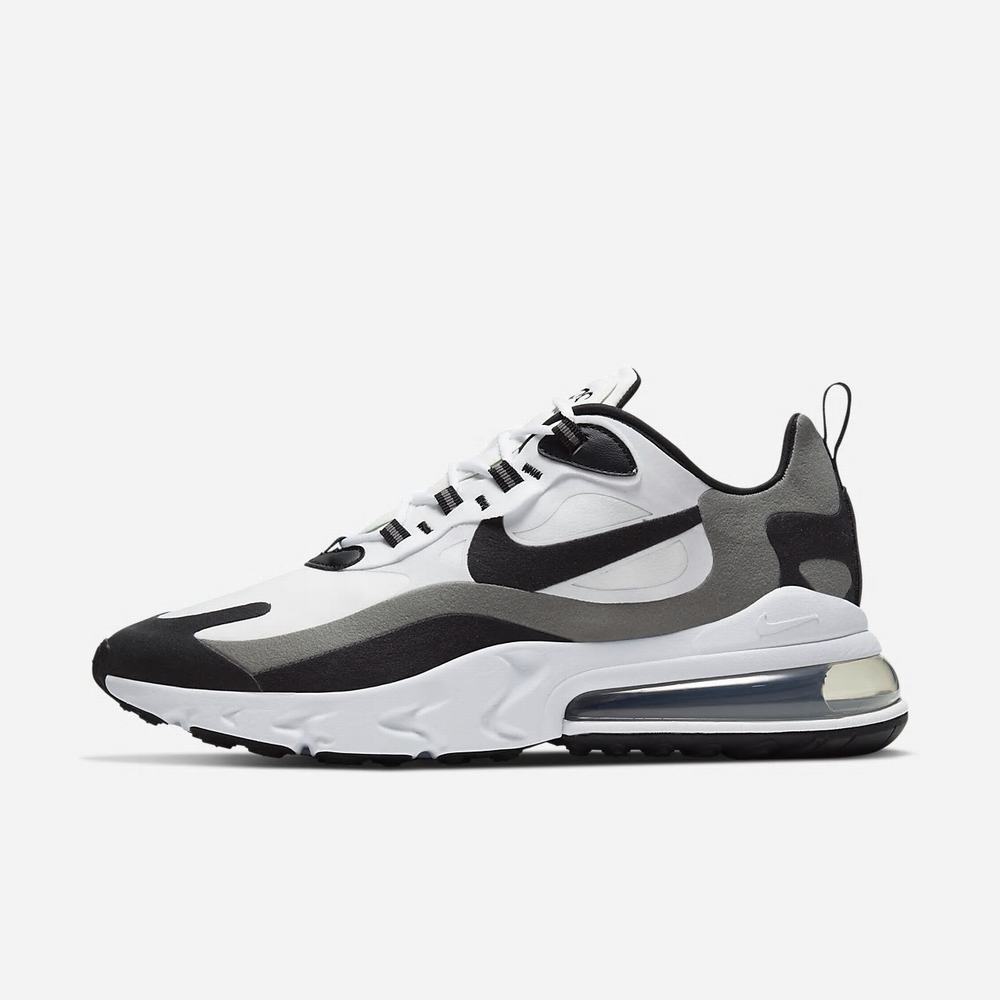 Sneakers Nike Air Max 270 React Blanche 4197-235 White/Metallic Pewter/Black Homme | YSY-17862563